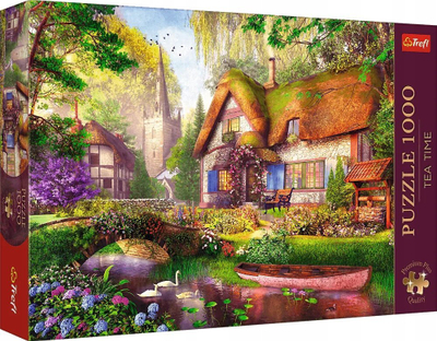Puzzle Trefl Tea Time the Woodland Cottage, 1000 pjesë, shumëngjyrësh