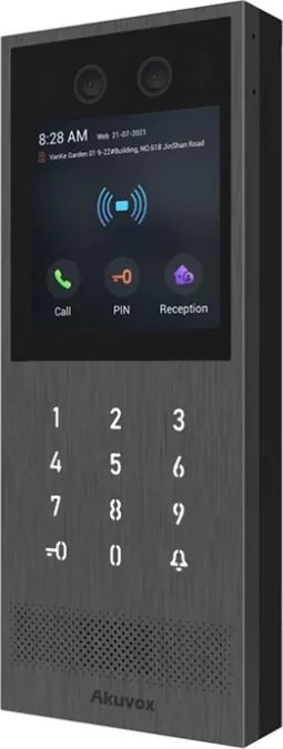 Videointerfon Akuvox X912S, ekran me prekje, tastierë numerike, i zi