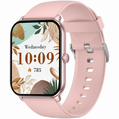 Orë e zgjuar Gravity GT36-1 Pink Gold, ekran katror, rrip silikoni rozë