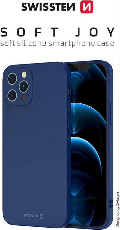 Mbulesë telefoni Swissten Soft Joy për iPhone 15 Plus, TPU, kompatibile me karikim wireless, blu