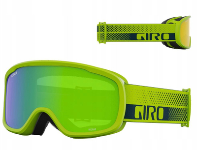 Maskë skish Giro Roam, xham Loden Green/Yellow Mirror, jeshile fluorishente