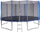 Trampolinë Spartan 426 cm, me rrjetë mbrojtëse, me shkallë, blu