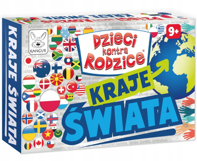 Lojë me letra Kangur Children Versus Parents Countries of the World, familjare, 9+, shumëngjyrëshe