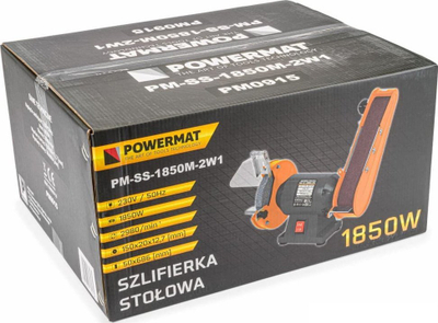 Стапувач со диск и ремен Powermat PM-SS-1850M-2W1, 1850W, стационарен, портокалов