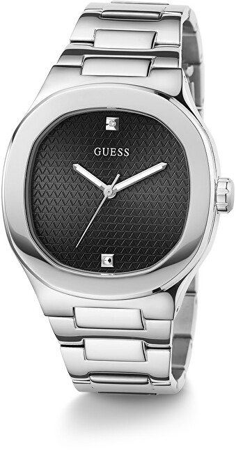 Orë dore për meshkuj Guess Headline GW0662G1, e argjendtë
