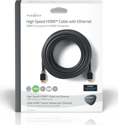 Kabllo HDMI Nedis High Speed, 10m, 4K 60Hz, ngjyrë antracit
