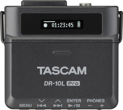 Аудио регистратор Tascam DR-10L Pro, 32-bit float, со лавалиер микрофон, црн