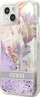 Mbulesë telefoni Guess Flower Liquid Glitter për iPhone 13 mini 5.4", TPU, e fortë, vjollcë