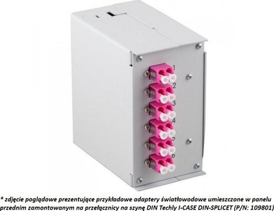Panel i përparmë Techly I-CASE DIN-SPL6SCST, 6 porta fibrë optike, metalik, gri
