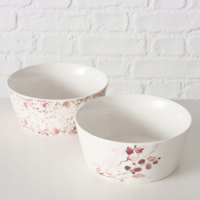 Tas mëngjesi porcelani Boltze Bernada, 500 ml, 6.4x14.8 cm, i bardhë shumëngjyrësh