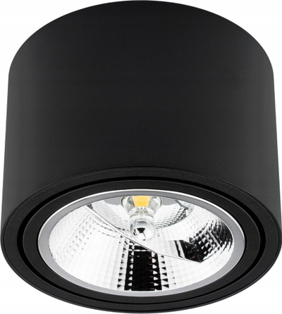 Llambë tavani spot AR111, GU10, rreth 14cm, e zezë