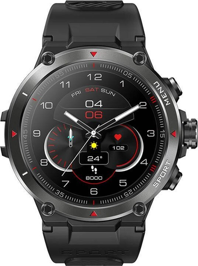 Ora e zgjuar Zeblaze Stratos 2, 1.3\" AMOLED, GPS, e zezë