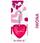 Varëse çelsash Iwona Heart Gift, formë zemre, ngjyrë ruby