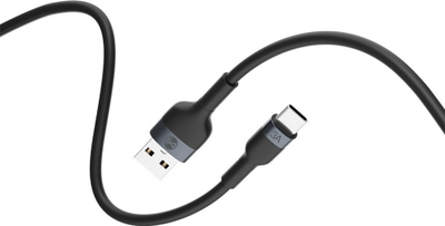 Kabllo USB në USB-C Forever Flexible, 1 m, 3A, e zezë