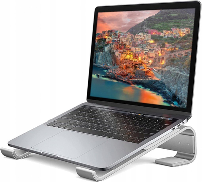 Stendë për laptop Art P22, prej metali, 10-17", argjend