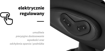 Karrige elektrike berberi Gabbiano Black Duke, e rregullueshme, e zezë