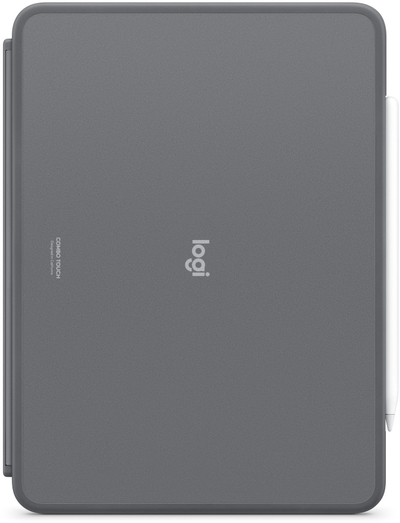 Mbrojtëse tastiere Logitech Combo Touch për iPad Air, tastierë me ndriçim, trackpad Multi Touch, gri Oxford