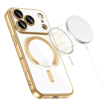 Kapak telefoni Tech-Protect MagFlex për iPhone 17 Pro Max, MagSafe, i tejdukshëm, ngjyrë ari
