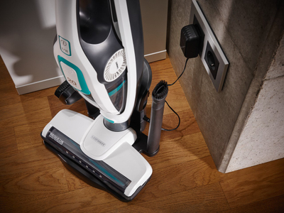Fshesë me korrent Leifheit Regulus PowerVac 2 në 1, pa kabllo, pa qese, e bardhë