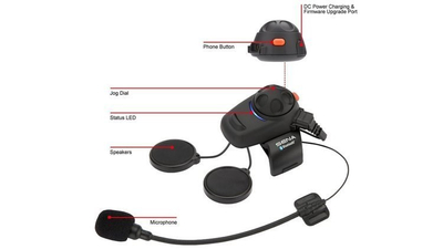 Interkom për motor SENA SMH5, Dual Pack, Bluetooth 5.1, 400m, i zi