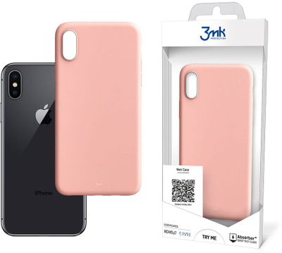 Маска 3mk Matte Case Lychee за iPhone Xs Max, TPU, мат розева