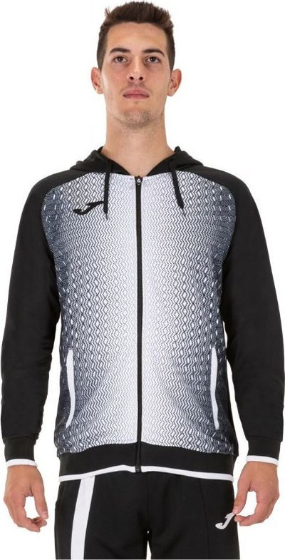 Xhaketë sportive Joma Supernova, me kapuç, me zinxhir, bardh e blu