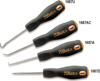 Set graverësh Beta Tools 1687/S4, 4 copë, me dorezë plastike