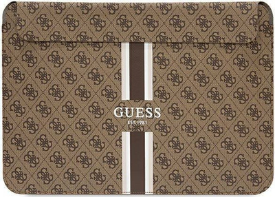 Куќиште за лаптоп Guess Stripes Sleeve, 14\", еколошка кожа, црно