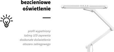 Ламба за маса Treatment Lamp Glow L03, меко осветлување, бела