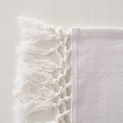 Rrip tavoline Boltze Cotton Table Runner, 140 x 40 cm, pambuk, i bardhë