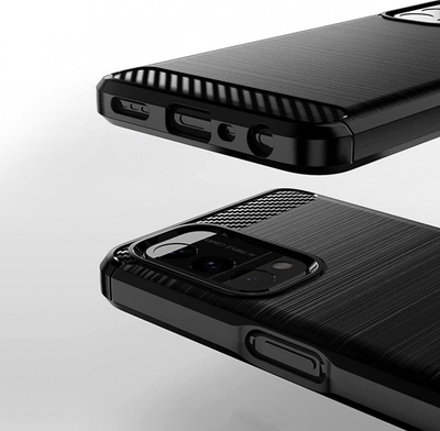 Mbulesë telefoni Hurtel Carbon Case OnePlus Nord N200 5G, TPU e butë, karbon, e zezë