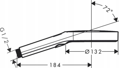 Dush dore Hansgrohe Rainfinity 26865340, 13cm, 3 funksione, grafit krom
