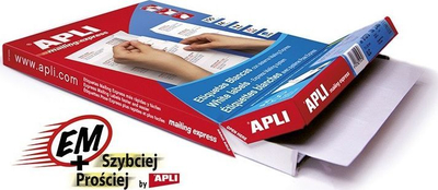 Etiketa Apli Universal APLI 105 x 57 mm, 100 copë, të bardha