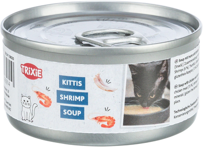 Supë e lagësht për mace Trixie Kittis, pule dhe karkaleca, 8 x 80 g