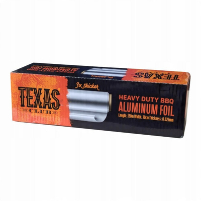Letër alumini Texas Club, 25 mikron, 150m x 30cm, argjendtë