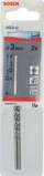 Set frezash për metal Bosch HSS G, 3mm, 2 copë