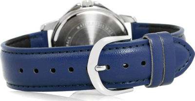 Ora dore Casio MTP-V004L-2B, analoge, rrip lëkure, blu