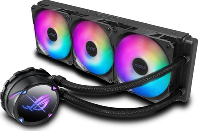Ftohës uji për procesor ASUS ROG Strix LC II 360 ARGB, radiator 360mm, 3x 120mm, i zi