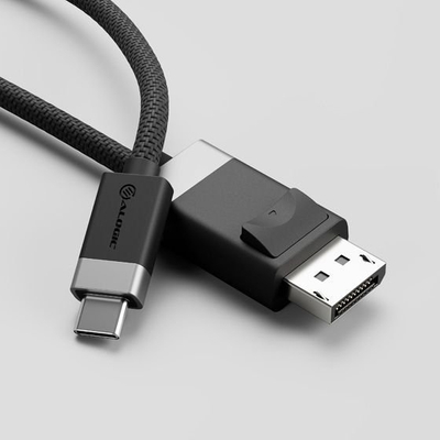 Kabllo ALOGIC Fusion USB‑C n’DisplayPort 1.2, 1m, 4K, e zezë