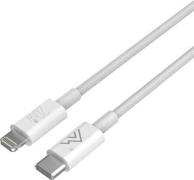Kabllo karikues Montis MT126, USB C në Lightning, 1m, 20W, e bardhë