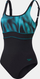Kostum banje njëpjesësh Speedo Spd Eclp 1Pc Ld99, me rripa që rregullohen, për goca, i zi me turkeze