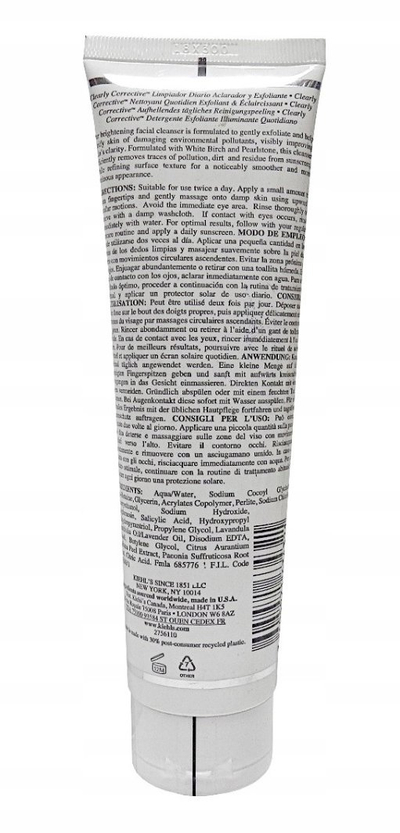 Pastrues eksfoliues fytyre Kiehls Clearly Corrective, për të gjitha llojet e lëkurës