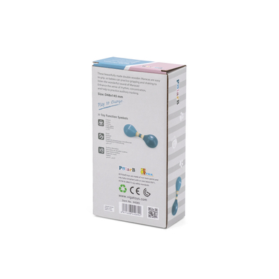 Lodër marakase druri Viga PolarB Double Elephant 44089, për kalamaj, blu
