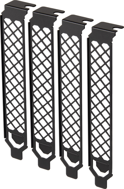 Kapakë PCI Silverstone Aeroslots Gen 2, set 4 copë, e zezë