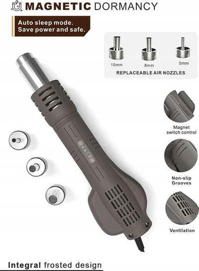 Stacion saldimi Baku BA-909D, 2 në 1, 450W, gri
