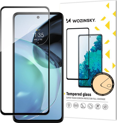 Xham mbrojtës Wozinsky Full Glue për Motorola Moto G72, 9H, me kornizë të zezë
