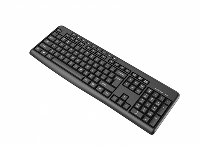 Tastierë wireless Huntersun 2.4G, 104 taste, USB, e zezë