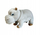 Lodër pelushi Dubi Hippopotamus, 28 cm, gri e hapur