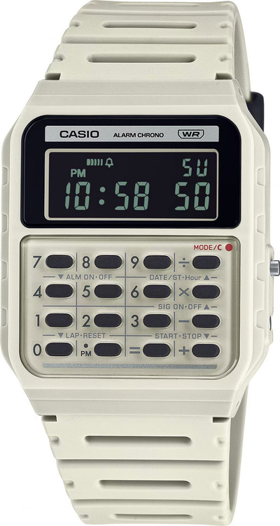 Orë dore Casio CA-53WF, dixhitale, kalkulator, bezhë