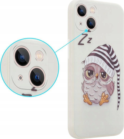Kapak telefoni Maxximus MX Owl Sleepy, për iPhone 12 Pro, plastik, bezhë